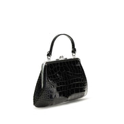 Vivienne Westwood Black Calf Leather Bos Taurus Handbag