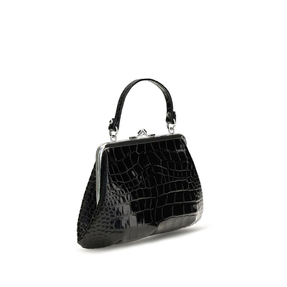 Vivienne Westwood Black Calf Leather Bos Taurus Handbag