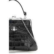 Vivienne Westwood Black Calf Leather Bos Taurus Handbag