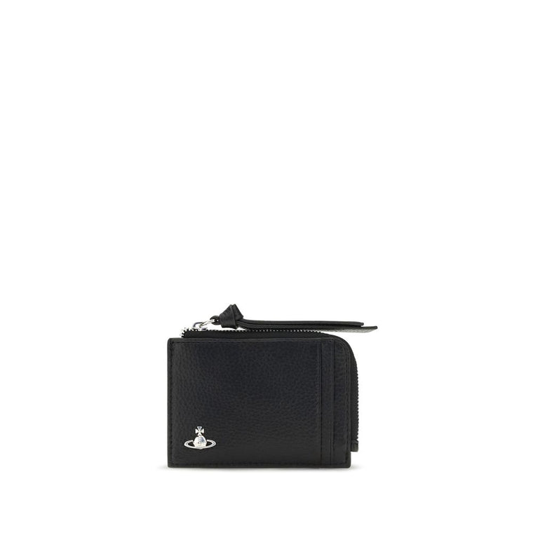 Vivienne Westwood Black Calf Leather Bos Taurus Wallet