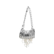 Rabanne Silver Stainless Steel Shoulder Bag