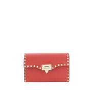 Valentino Garavani Red Calf Leather Bos Taurus Shoulder Bag