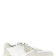 Prada White Polyamide Low Top Sneakers