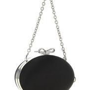 Self-Portrait Black Polyester Clutch Bag