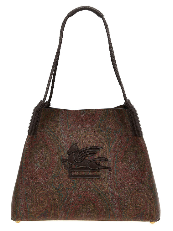 Etro Brown Cotton Tote Bag