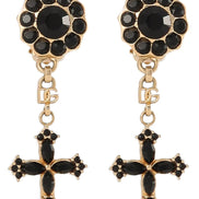 Dolce & Gabbana Black Brass Earrings