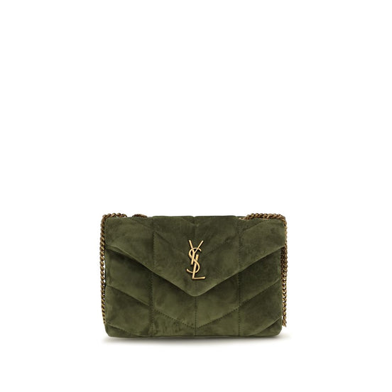 Saint Laurent Bicolor Calf Leather Bos Taurus Shoulder Bag