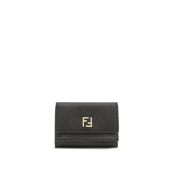 Fendi Black Calf Leather Bos Taurus Wallet