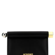 Jacquemus Black Lamb Leather Clutch Bag