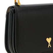 Ami Paris Black Cowhide Handbag