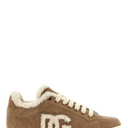 Dolce & Gabbana Brown Lambskin Sneakers