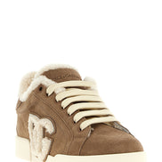 Dolce & Gabbana Brown Lambskin Sneakers