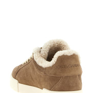 Dolce & Gabbana Brown Lambskin Sneakers