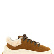 Moon Boot Beige Leather Chunky Sneakers