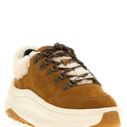 Moon Boot Beige Leather Chunky Sneakers