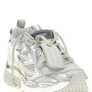 Off-White Gray Polyethylene Athletic Sneakers