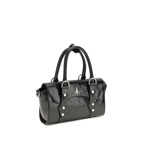 Vivienne Westwood Black Calf Leather Bos Taurus Shoulder Bag