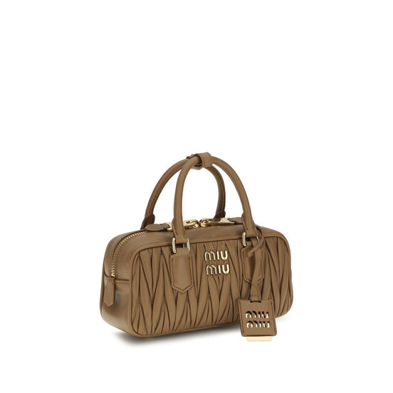 Miu Miu Beige Calf Leather Bos Taurus Shoulder Bag