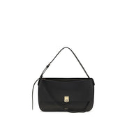Ferragamo Black Calf Leather Bos Taurus Shoulder Bag