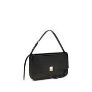 Ferragamo Black Calf Leather Bos Taurus Shoulder Bag