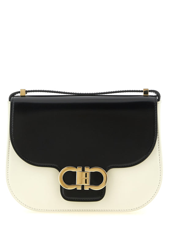 Ferragamo Bicolor Calfskin Crossbody Bag