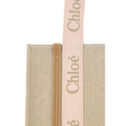 Chloé Brown Linen Shoulder Bag