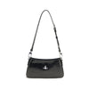 Vivienne Westwood Black Calf Leather Bos Taurus Shoulder Bag