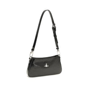 Vivienne Westwood Black Calf Leather Bos Taurus Shoulder Bag