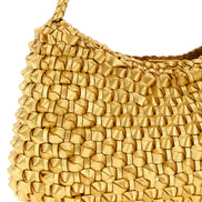 Dragon Diffusion Gold Cowhide Shoulder Bag