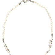 Alessandra Rich White Glass Necklace