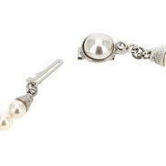 Alessandra Rich White Glass Necklace
