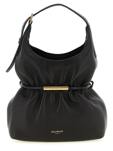 Balmain Black Lamb Leather Handbag