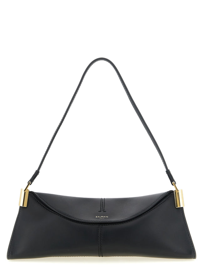 Balmain Black Calfskin Shoulder Bag