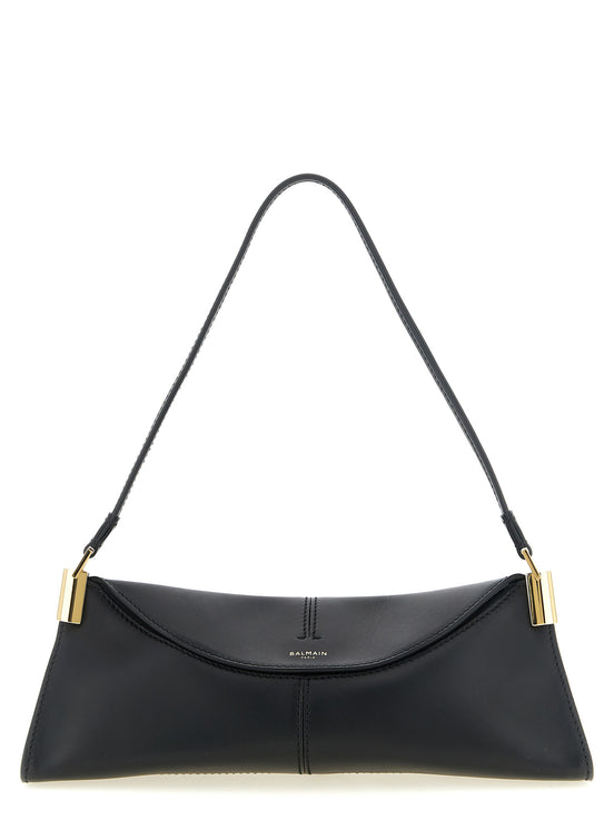 Balmain Black Calfskin Shoulder Bag