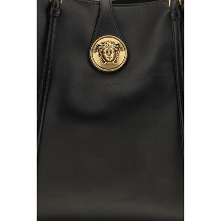 Versace Black Lamb Ovis Aries Shoulder Bag
