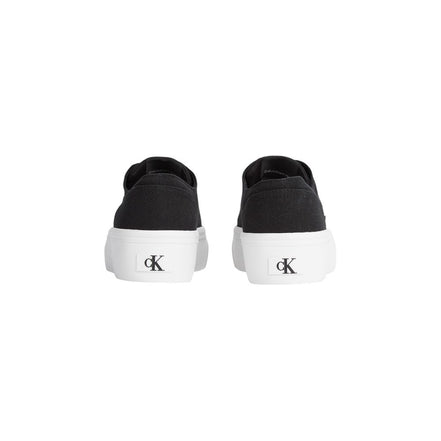 Calvin Klein Jeans Black And White Recycled Cotton Platform Sneakers
