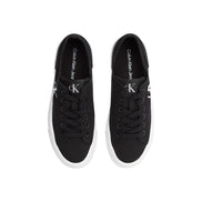 Calvin Klein Jeans Black And White Recycled Cotton Platform Sneakers