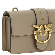 PINKO Gray Calfskin Crossbody Bag