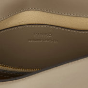 PINKO Gray Calfskin Crossbody Bag