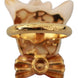 Dolce & Gabbana Gold Brass Resin Beige Dog Pet Branded Accessory Ring