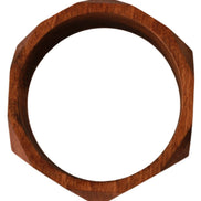 Costume National Brown Wooden Branded Bracelet
