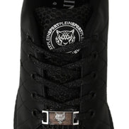 Philipp Plein Black Casual Running Sneakers Shoes