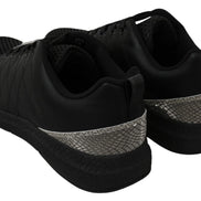 Philipp Plein Black Casual Running Sneakers Shoes