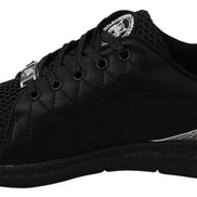 Philipp Plein Black Casual Running Sneakers Shoes