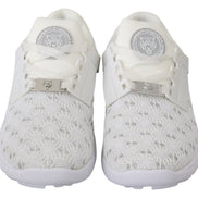 Philipp Plein White Polyester Casual Sneakers Shoes
