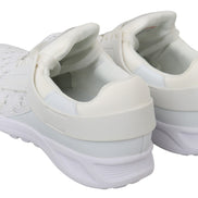 Philipp Plein White Polyester Casual Sneakers Shoes