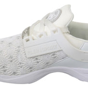 Philipp Plein White Polyester Casual Sneakers Shoes