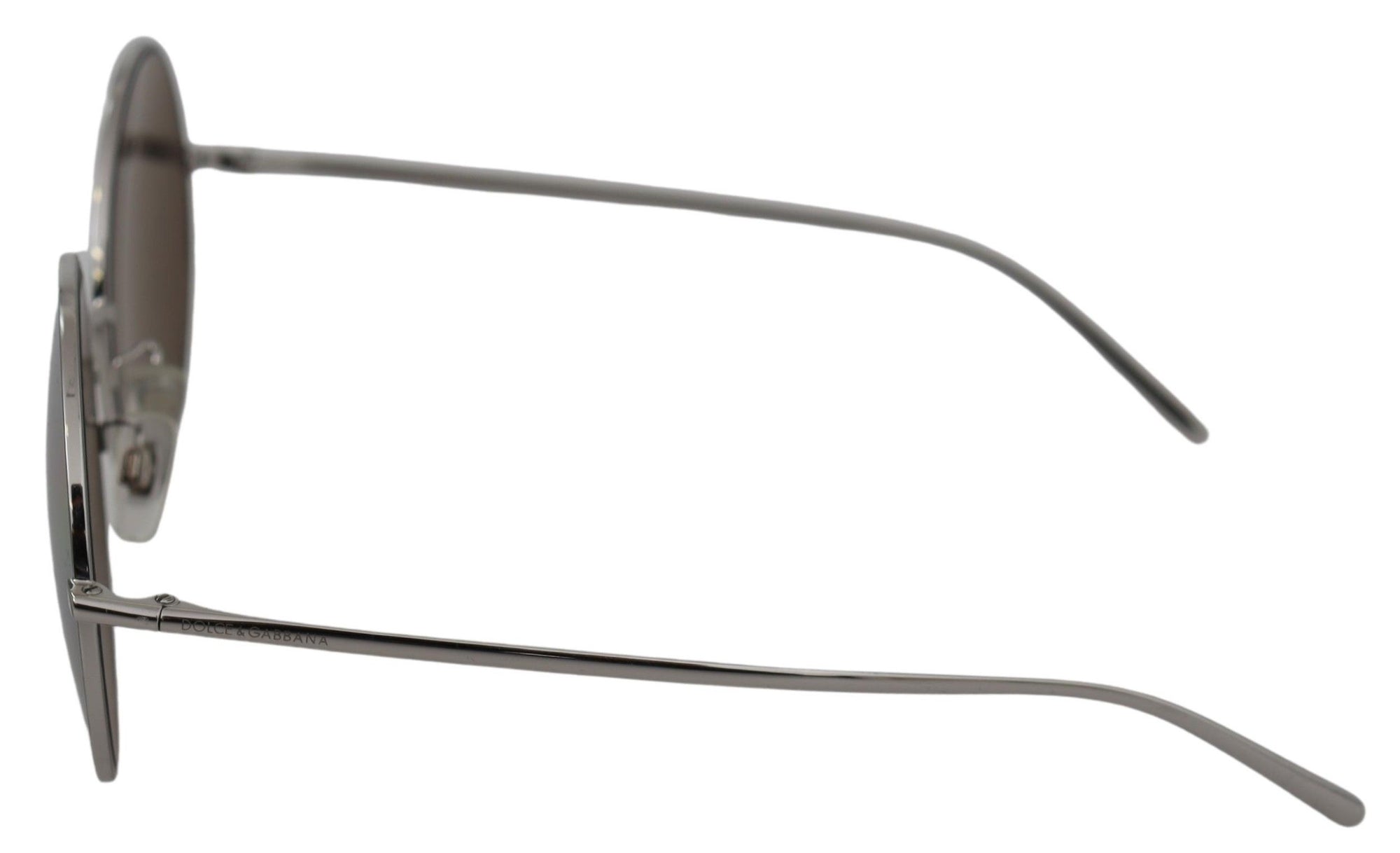 Dolce & Gabbana Silver Plated Round Gray Le nses Women Sunglasses