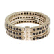 Nialaya Black CZ 925 Sterling Silver Womens Ring