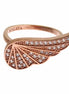 Nialaya Pink Gold 925 Silver Womens Clear CZ Ring